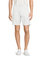 Cotton Flat-Front Shorts