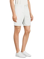 Cotton Flat-Front Shorts