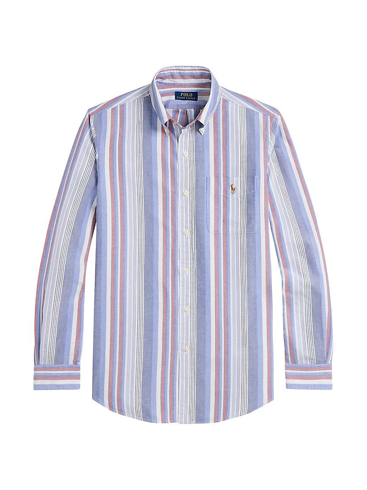 Striped Oxford Long-Sleeve Sport Shirt