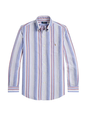 Striped Oxford Long-Sleeve Sport Shirt