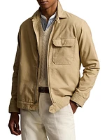 Cotton Zip-Front Overshirt