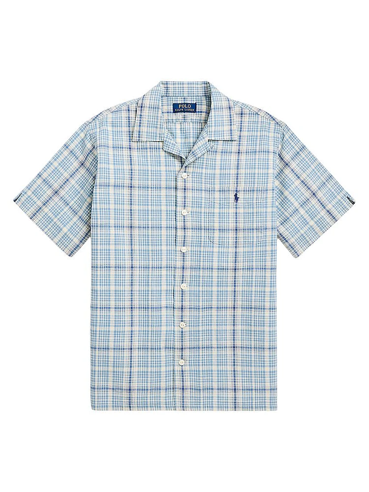 Rustic Plainweave Plaid Sport Shirt