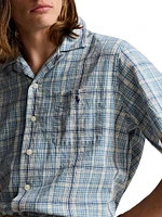 Rustic Plainweave Plaid Sport Shirt