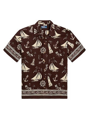 Printed Short-Sleeve Sport Shirt