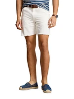 Cotton Flat-Front Shorts