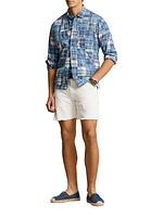 Cotton Flat-Front Shorts