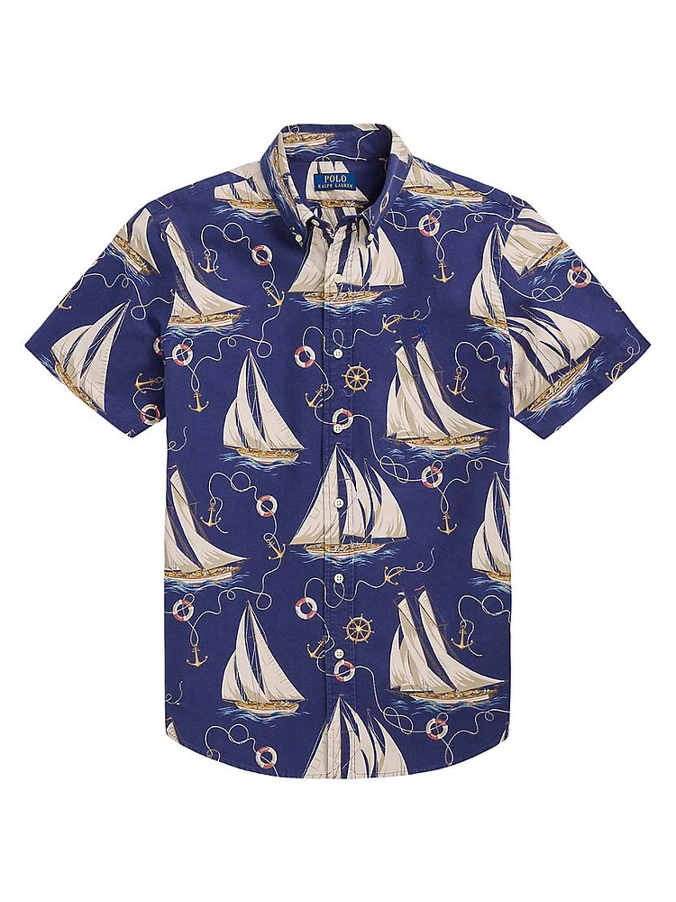 Classic Oxford Short-Sleeve Sport Shirt