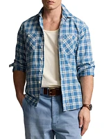 Plaid Two-Pocket Sport Shirt