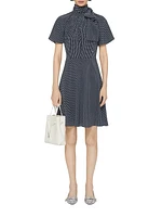 Polka Dots Dress Silk with Lavalliere