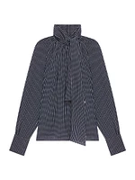 Polka Dots Blouse Silk with Lavalliere