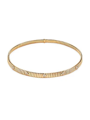 Tubogas 18K Yellow Gold & 0.48 TCW Diamond Necklace