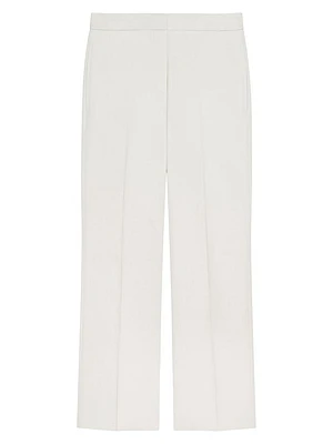 Cropped Fit Tailored Pants Cotton