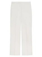 Cropped Fit Tailored Pants Cotton