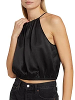 Silk Charmeuse Halter Top