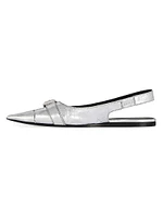 Voyou Flat Slingbacks Laminated Leather