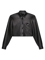 Cropped Shirt Leather with 4G Detail