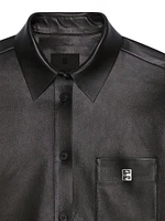 Cropped Shirt Leather with 4G Detail