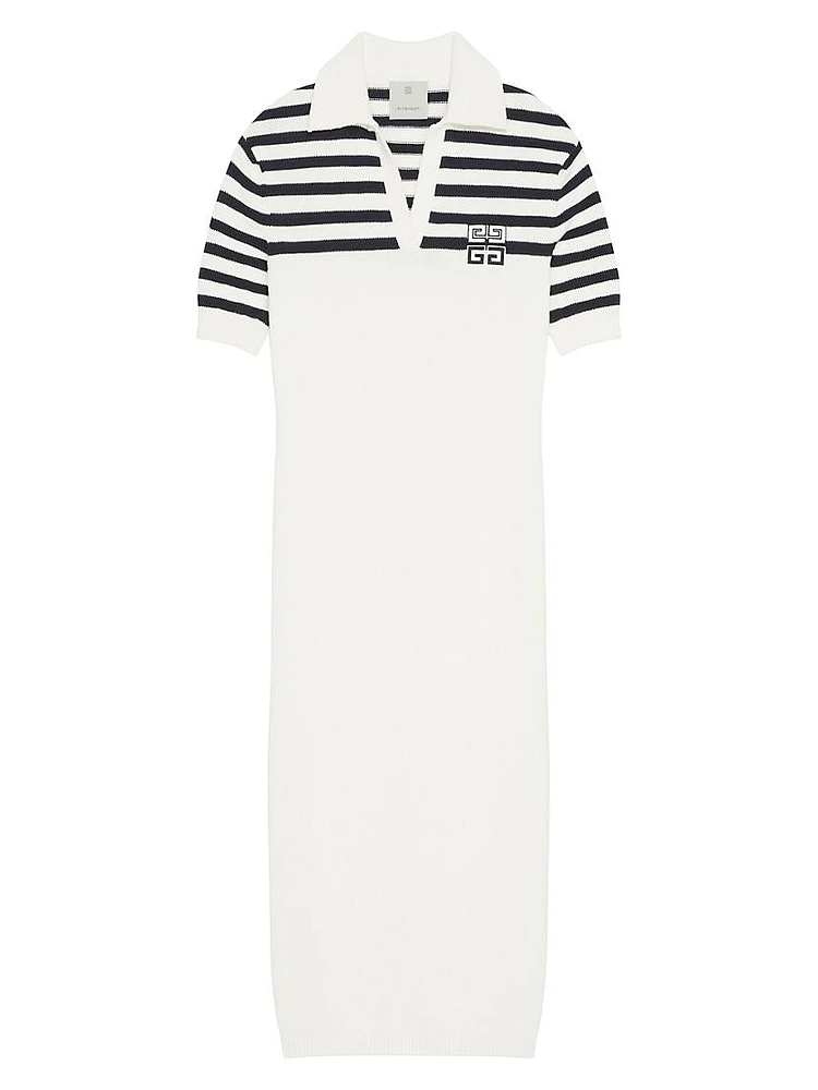 4G Striped Polo Dress