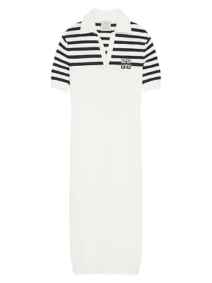 4G Striped Polo Dress