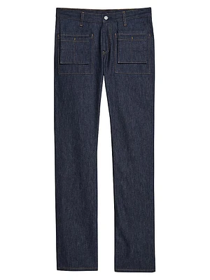 Utility Straight-Leg Jeans