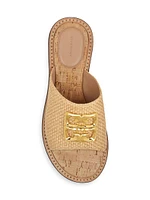 4G Liquid Flat Mules Raffia