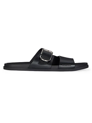 Voyou Flat Sandals Grained Leather