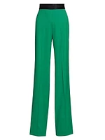 Cashmere Creased-Front Dress Trousers