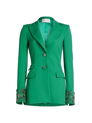 Embellished Stretch Cashmere Blazer