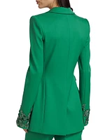 Embellished Stretch Cashmere Blazer