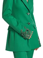 Embellished Stretch Cashmere Blazer