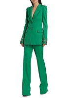 Embellished Stretch Cashmere Blazer