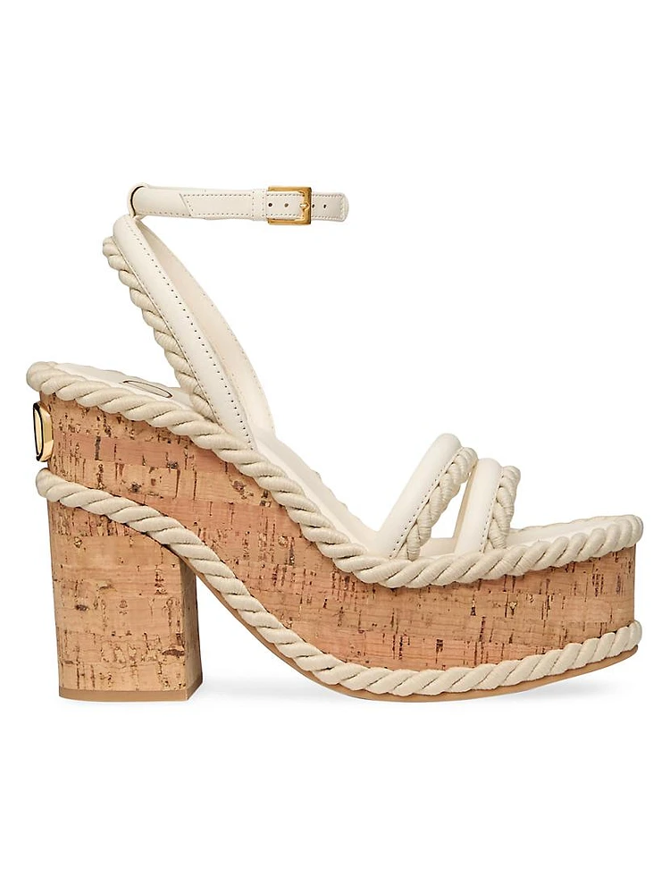 VLogo Summer Blocks Wedge Sandals 130MM