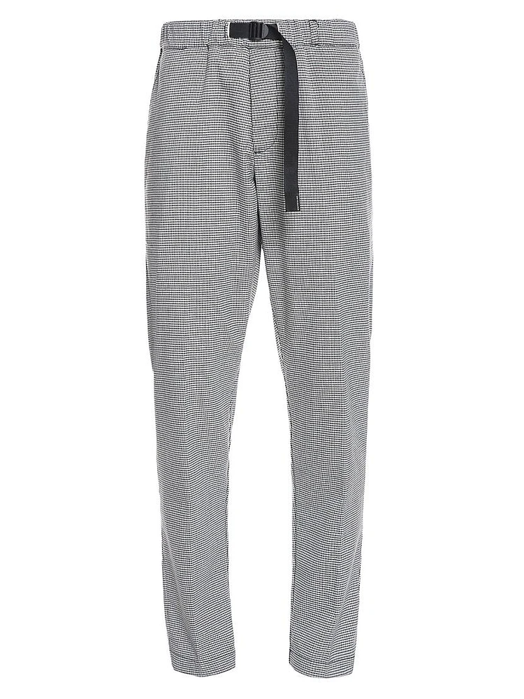 Houndstooth Flat-Front Pants