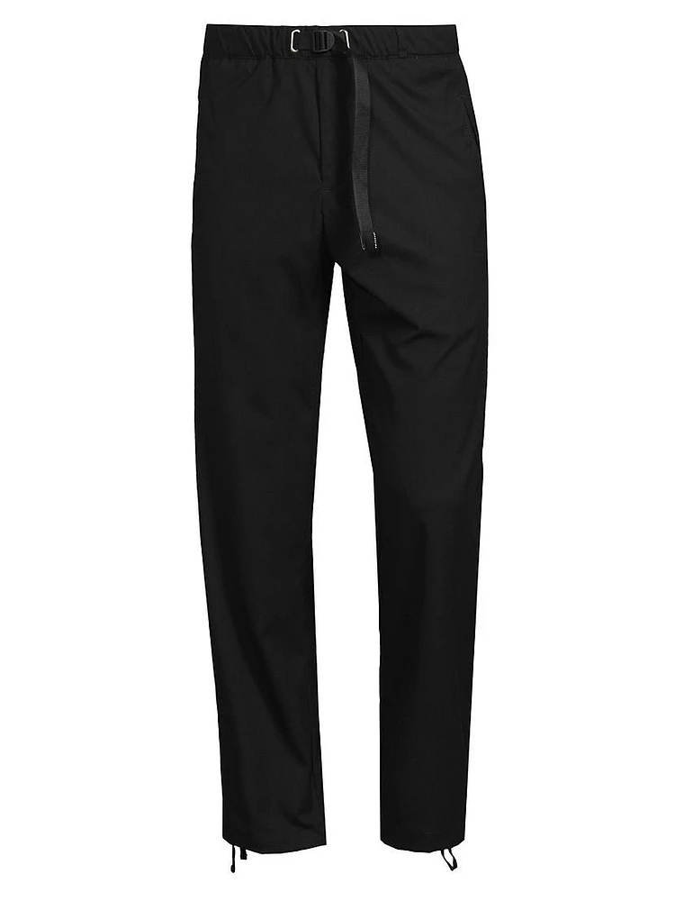 Belted Flat-Front Pants