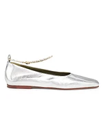 Augusta Metallic Leather Ballet Flats