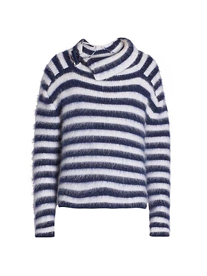 Marina Striped Mohair-Blend Sweater