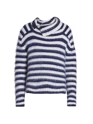 Marina Striped Mohair-Blend Sweater