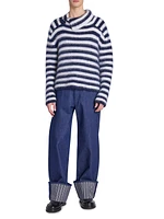 Marina Striped Mohair-Blend Sweater