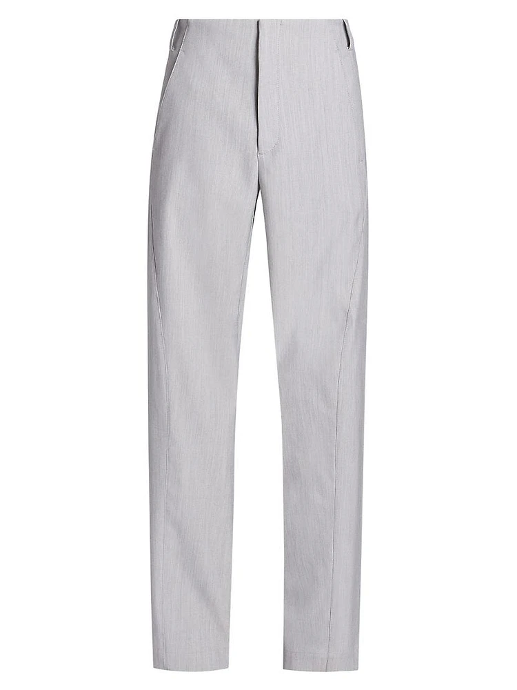 Cotton-Blend Suit Pants