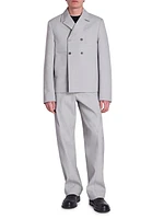 Cotton-Blend Suit Pants