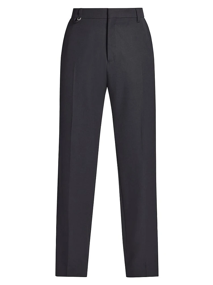 Wool Crease-Front Pants