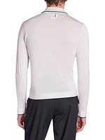 Tricot Long-Sleeve Polo Shirt