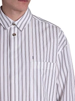 Striped Long-Sleeve Cotton Shirt