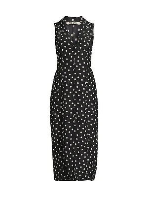 Ikal Polka Dot Midi-Dress