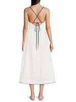 Anselma Cotton-Linen Midi-Dress