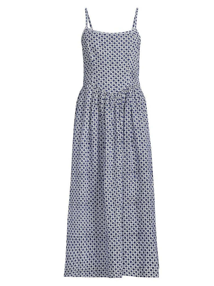 Neroni Cotton-Linen Midi-Dress