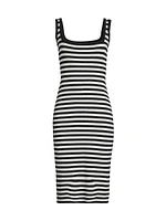 Elio Striped Cotton-Blend Midi-Dress