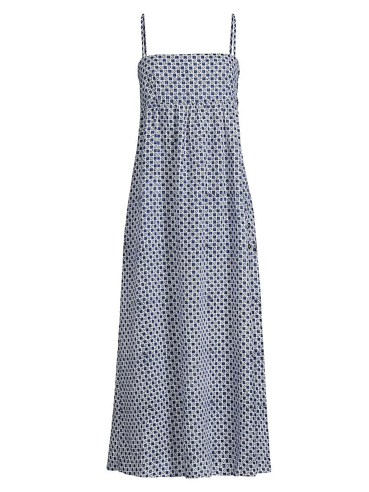 Rafael Cotton-Linen Midi-Dress