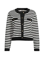 Lise Striped Stretch-Cotton Jacket