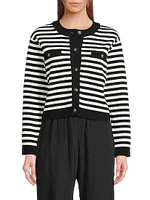 Lise Striped Stretch-Cotton Jacket